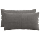 Kussenhoes donkergrijs 40 x 70 cm (2 stuks)