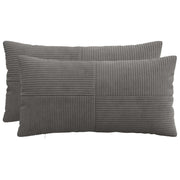 Kussenhoes donkergrijs 40 x 70 cm (2 stuks)
