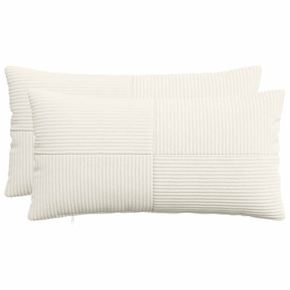 Kussensloop 2 pcs ALMELO Crèmekleurig 40 x 70 cm corduroy