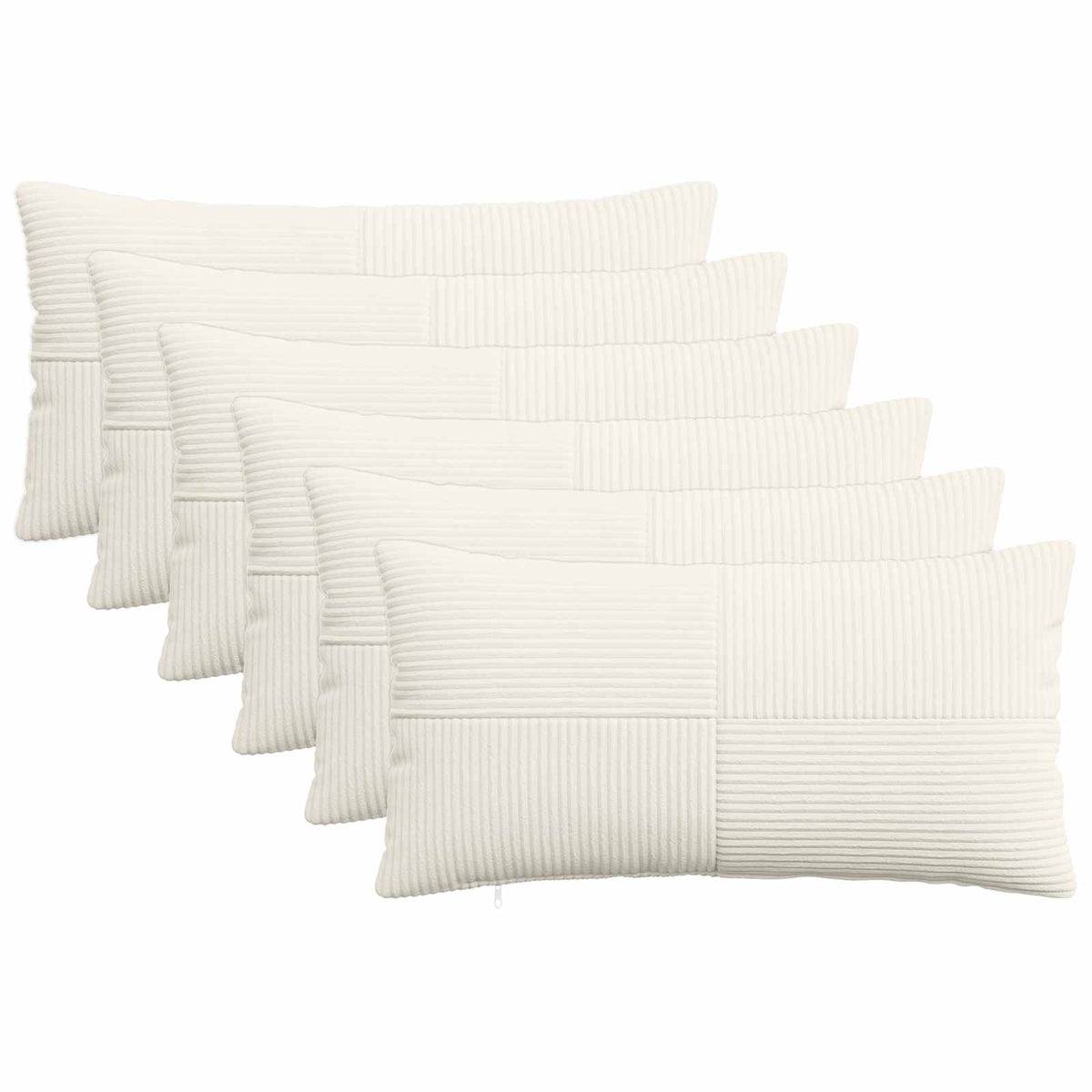 Kussensloop 6 pcs ALMELO Crèmekleurig 40 x 70 cm corduroy