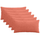Kussensloop corduroy rood-oranje 40x70 cm 6 stuks
