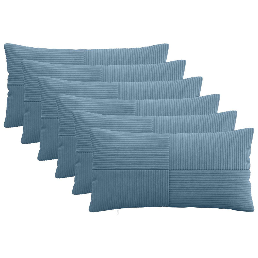 Kussensloop 6 pcs ALMELO Blauw 40 x 70 cm corduroy