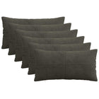 Kussensloop 40x70 cm antraciet corduroy 6 stuks