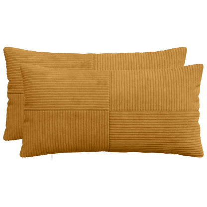 Kussensloop 2 pcs ALMELO Geel 40 x 70 cm corduroy