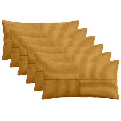 Kussensloop 6 pcs ALMELO Geel 40 x 70 cm corduroy