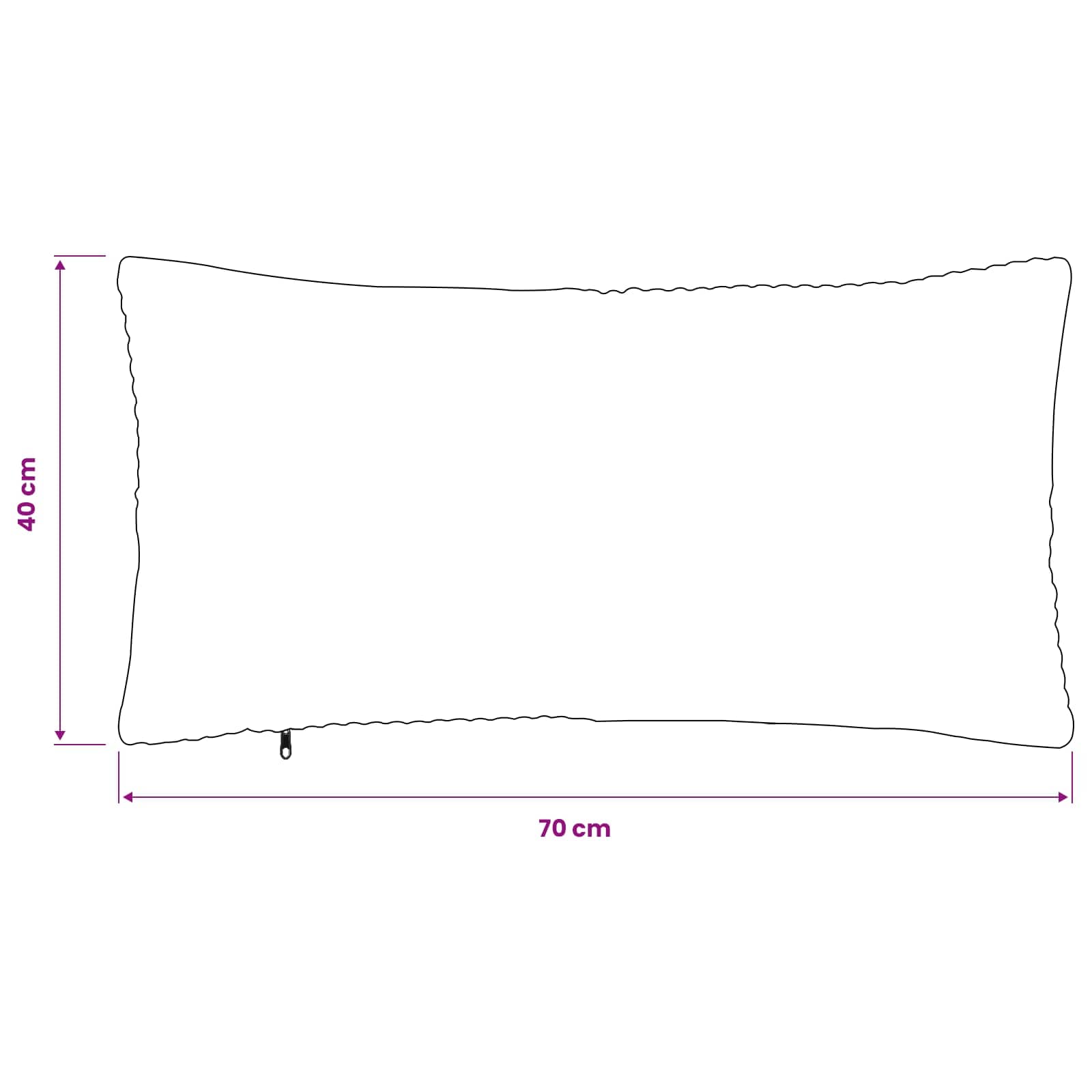 Kussensloop 6 pcs ALMELO Geel 40 x 70 cm corduroy