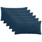 Kussenslopen 6 stuks marineblauw 40x70 cm corduroy