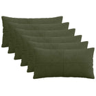 Kussenslopen groen 40x70 cm corduroy 6 stuks