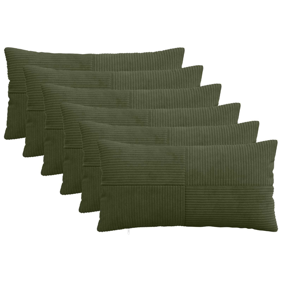 Kussensloop 6 pcs ALMELO Groen 40 x 70 cm corduroy