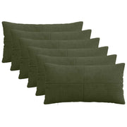 Kussenslopen groen 40x70 cm corduroy 6 stuks