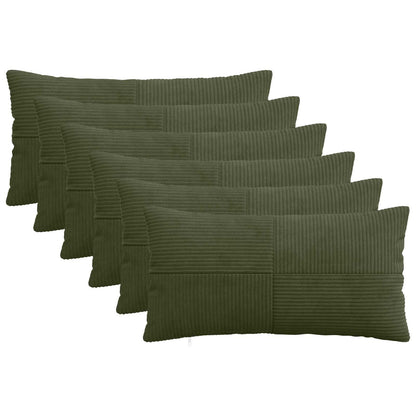 Kussensloop 6 pcs ALMELO Groen 40 x 70 cm corduroy
