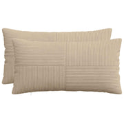 Kussensloop 2 stuks taupe corduroy 40x70 cm
