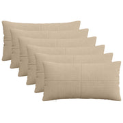 Kussensloop 6 stuks taupe 40x70 cm corduroy