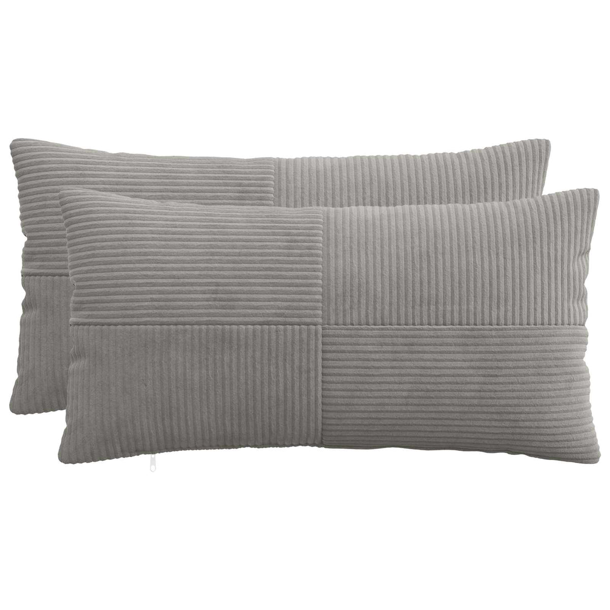 Kussensloop 2 pcs ALMELO Lichtgrijs 40 x 80 cm corduroy