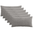 Kussensloop 40x80 cm lichtgrijs corduroy (6 stuks)