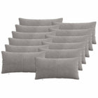 Kussensloop 12 stuks lichtgrijs 40 x 80 cm corduroy