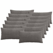 Kussensloop 40x80 cm corduroy donkergrijs (12 stuks)