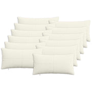 Kussensloop corduroy crèmekleurig 40 x 80 cm (12 stuks)