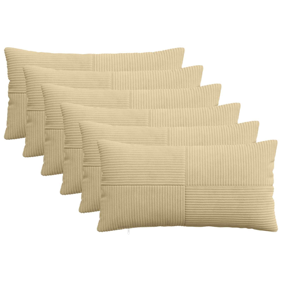 Kussensloop 6 pcs ALMELO Grijs groen 40 x 80 cm corduroy