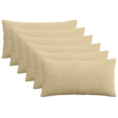 Kussensloop 6 pcs ALMELO Grijs groen 40 x 80 cm corduroy