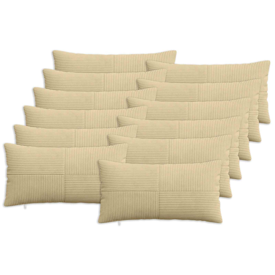 Kussensloop 12 pcs ALMELO Grijs groen 40 x 80 cm corduroy