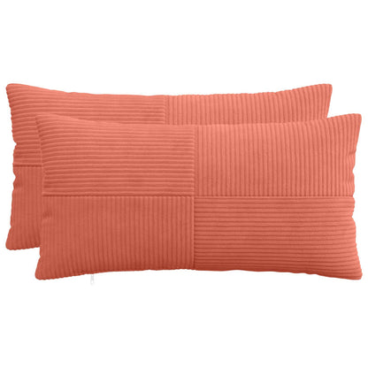 Kussensloop 2 pcs ALMELO Rood-oranje 40 x 80 cm corduroy