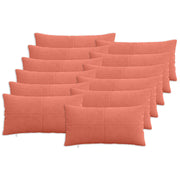 Kussenslopen 12 stuks rood-oranje 40x80 cm corduroy