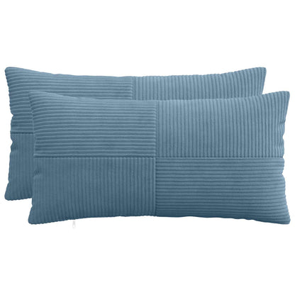 Kussensloop 2 pcs ALMELO Blauw 40 x 80 cm corduroy