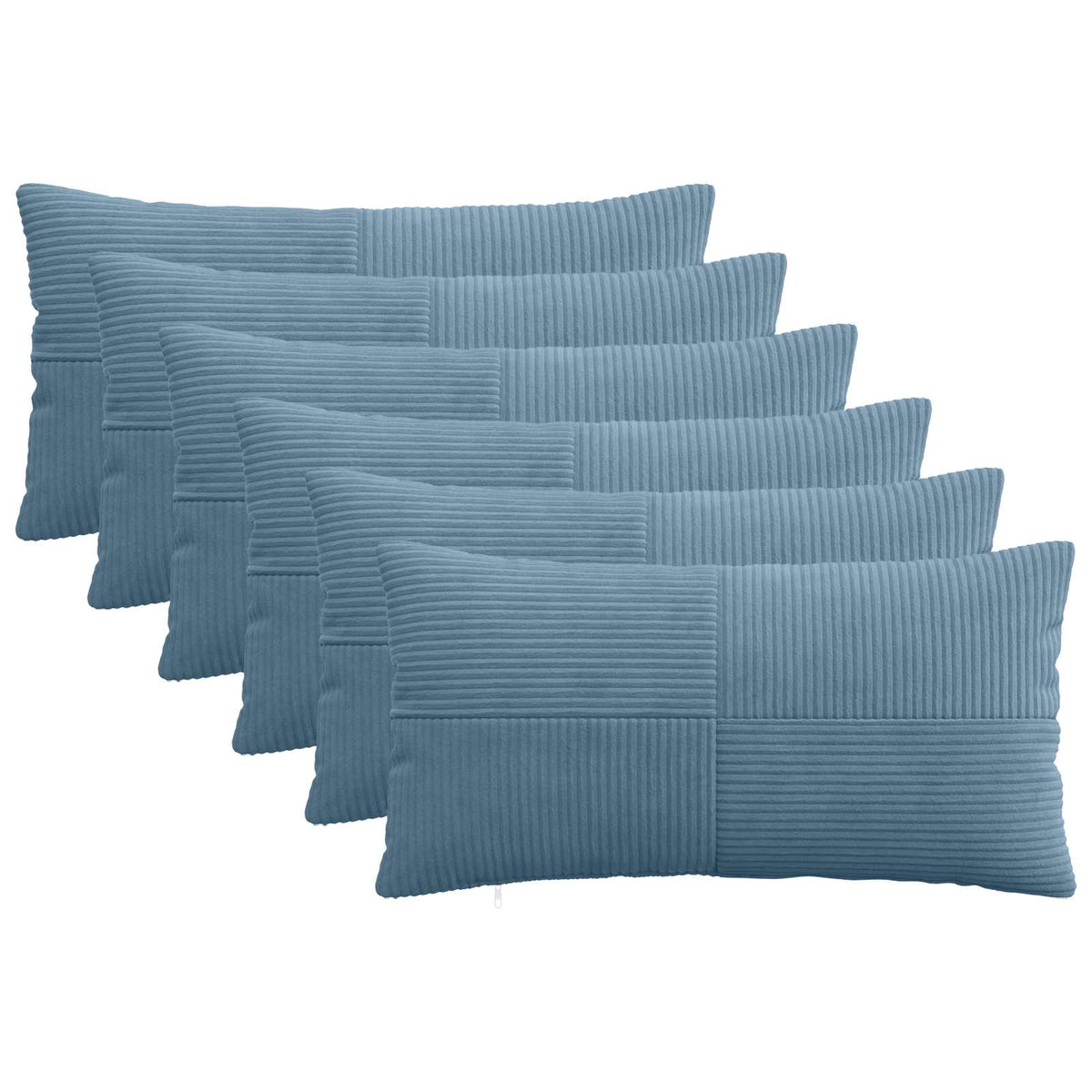 Kussensloop 6 pcs ALMELO Blauw 40 x 80 cm corduroy