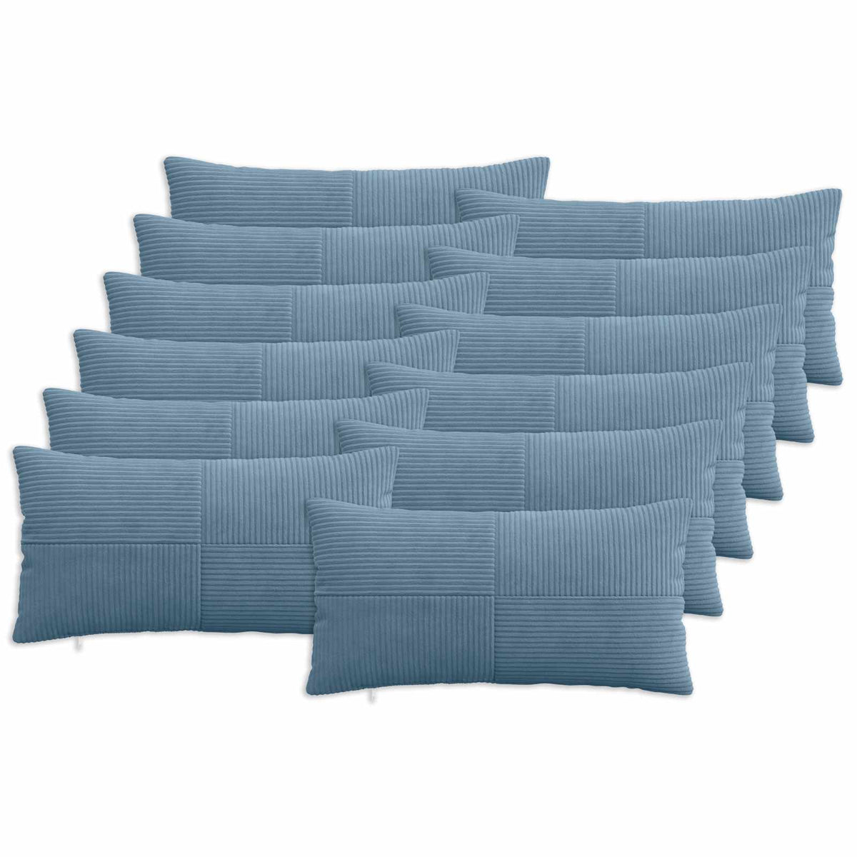 Kussensloop 12 pcs ALMELO Blauw 40 x 80 cm corduroy