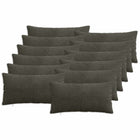 Kussenslopen 12 stuks antraciet 40 x 80 cm corduroy