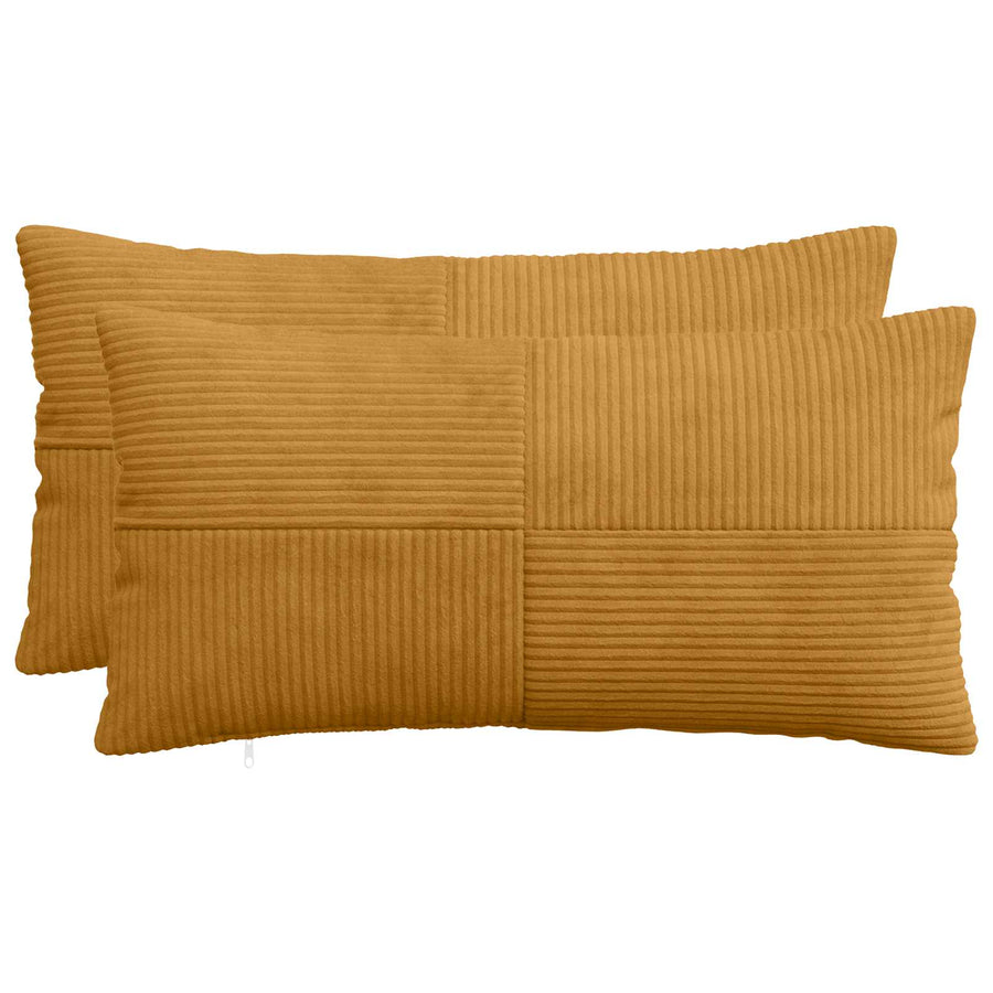 Kussensloop 2 pcs ALMELO Geel 40 x 80 cm corduroy