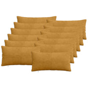 Kussenslopen geel 12 stuks 40 x 80 cm corduroy