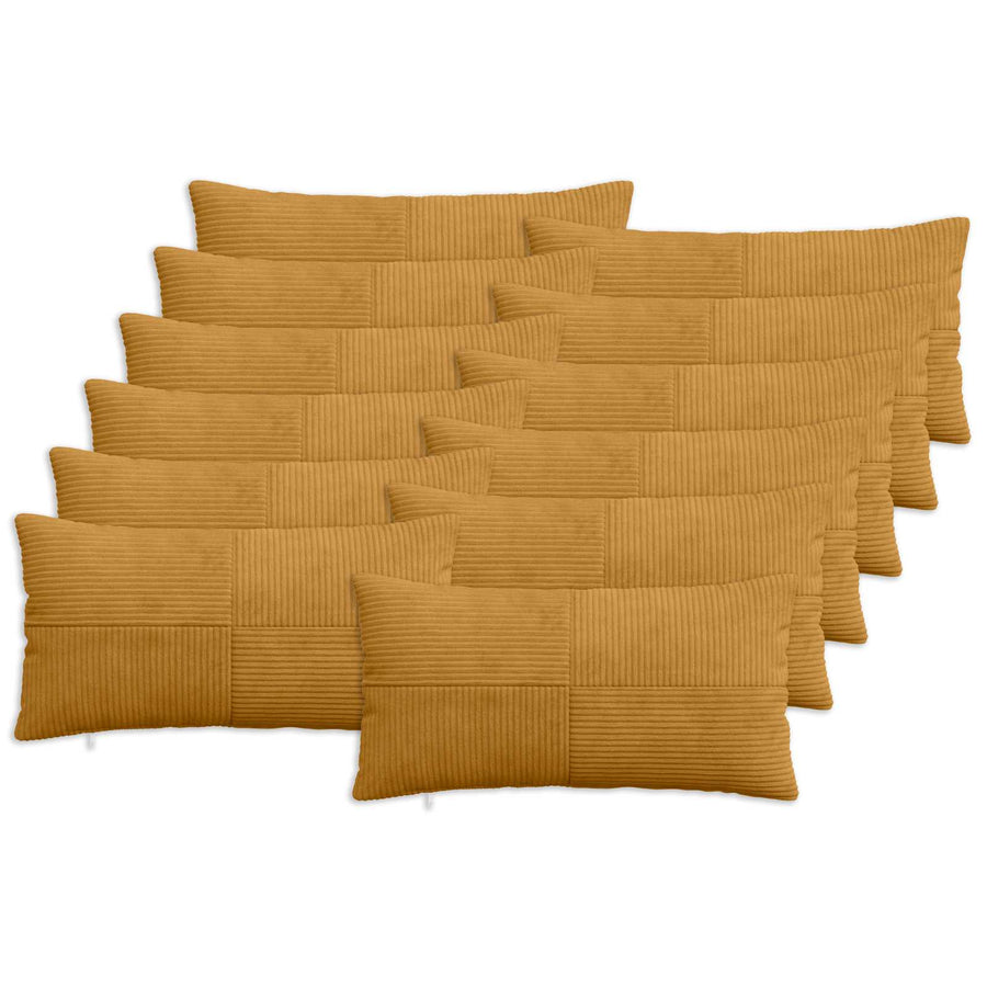 Kussensloop 12 pcs ALMELO Geel 40 x 80 cm corduroy