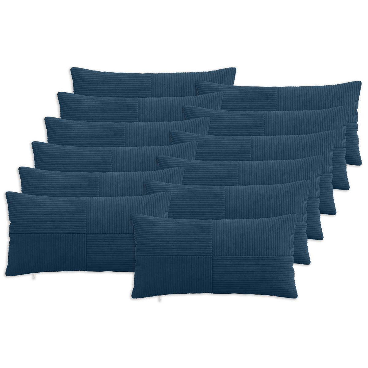 Kussensloop 12 pcs ALMELO Marineblauw 40 x 80 cm corduroy