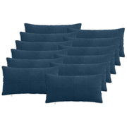 Kussensloop 40x80 cm marineblauw corduroy (12 stuks)