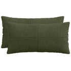Kussensloop 2 stuks groen 40x80 cm corduroy