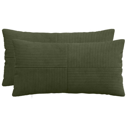 Kussensloop 2 pcs ALMELO Groen 40 x 80 cm corduroy