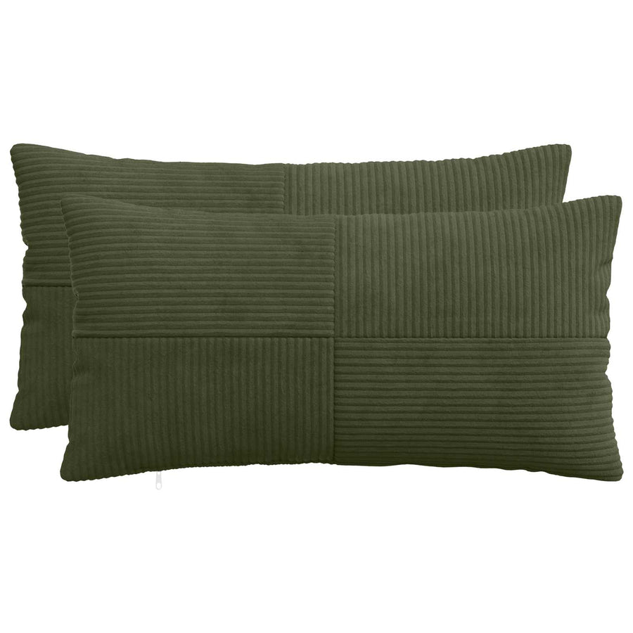 Kussensloop 2 pcs ALMELO Groen 40 x 80 cm corduroy
