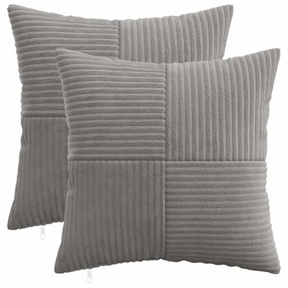 Kussensloop 2 pcs ALMELO Lichtgrijs 45 x 45 cm corduroy