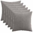 Kussensloop lichtgrijs 45 x 45 cm corduroy (6 stuks)