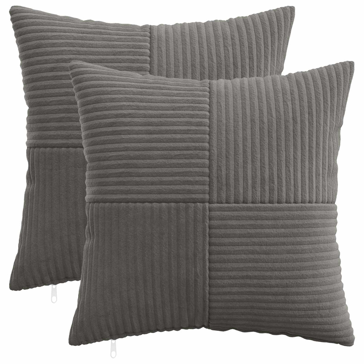 Kussensloop 2 pcs ALMELO Donkergrijs 45 x 45 cm corduroy