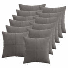 Kussensloop 45x45 cm donkergrijs corduroy (12 stuks)