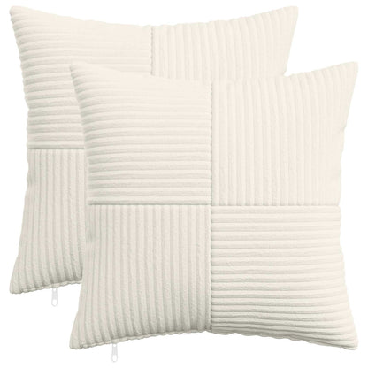 Kussensloop 2 pcs ALMELO Crèmekleurig 45 x 45 cm corduroy