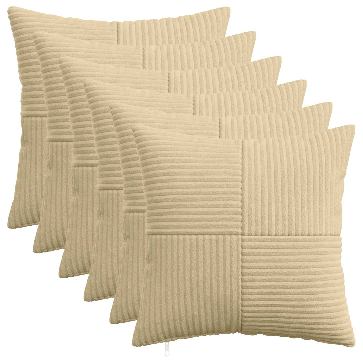 Kussensloop 6 pcs ALMELO Grijs groen 45 x 45 cm corduroy