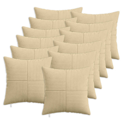 Kussensloop 12 pcs ALMELO Grijs groen 45 x 45 cm corduroy