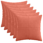 Kussenslopen 6 stuks 45x45 cm rood-oranje corduroy