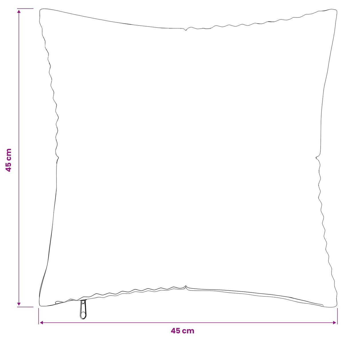 Kussensloop 6 pcs ALMELO Rood-oranje 45 x 45 cm corduroy