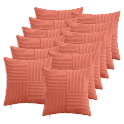 Kussensloop 12 pcs ALMELO Rood-oranje 45 x 45 cm corduroy