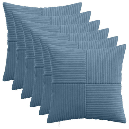 Kussensloop 6 pcs ALMELO Blauw 45 x 45 cm corduroy